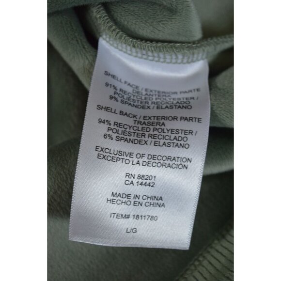 Mondetta Ladies Corduroy Fleece Pullover Sage Green Size Large Fall Loungewear - Picture 8 of 9